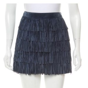 Micheal Kors Fringe Leather Skirt